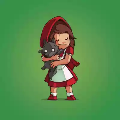 vectores plantilas CHIBIS VILLANOS,PERSONAJES,VILLANOS,CAPERUCITA,